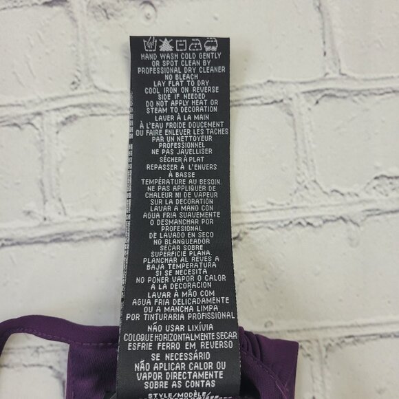 R&M Richards Purple Maxi Party Dress beaded/sequin embroidered size 4 - Picture 9 of 14